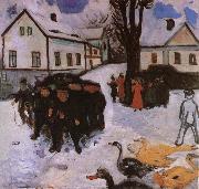 Edvard Munch Youngling and a group of duck oil painting